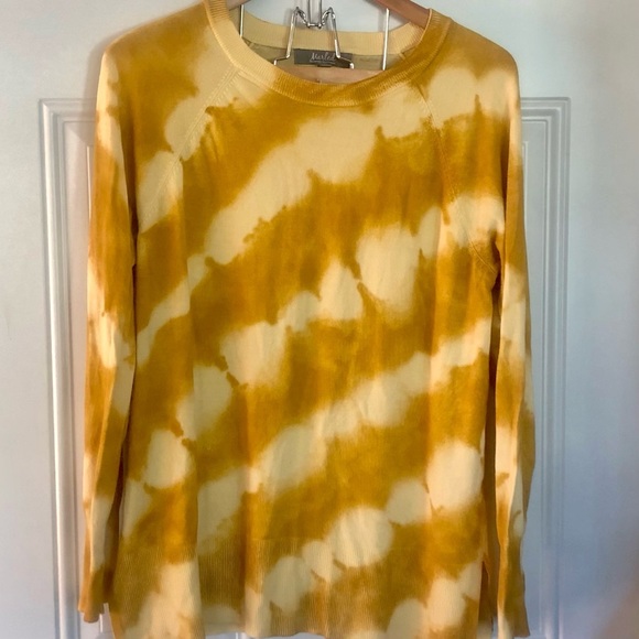 Revolves Marled Mustard Yellow Tye Dye woman Size L - Picture 1 of 5